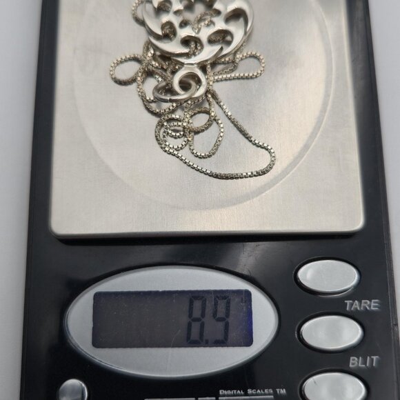 22 Inch Sterling Silver Ninja Blade Style Pendant Necklace A4339 - Picture 7 of 7